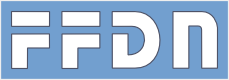 Logo de la fédération fdn représentant les lettres FFDN en bleue